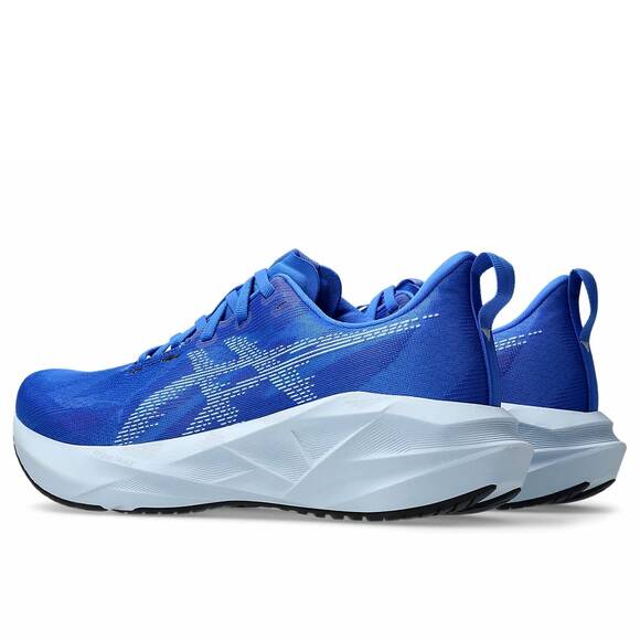 NEW ASICS men\'s novablast 5 running shoes in illusion blue/light blue